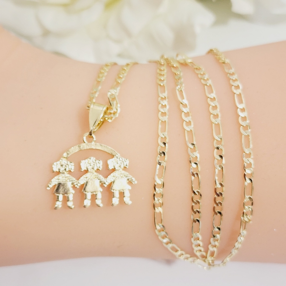 3 Sisters 14k Gold Plated Necklace